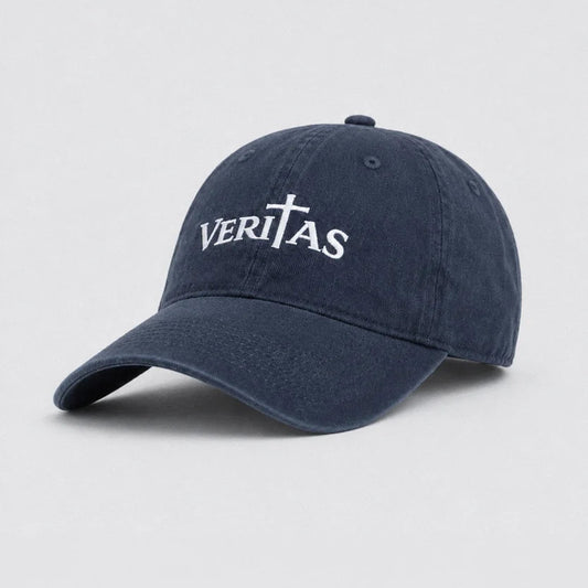 Gorra azul marino VERITAS con bordado frontal